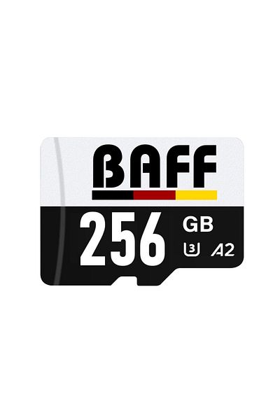 Baff بطاقة ذاكرة سعة 256 جيجابايت تدعم تسجيل الفيديو U3 A2 القياسية