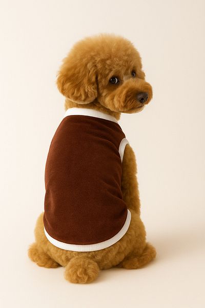 Monopetz Polar Dog And Cat Outfit Size M Plain Brown