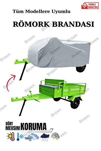 Römork Brandası Gri– 1,50 Metreye Kadar Uyumlu, Su Geçirmez, Güneşten Korur
