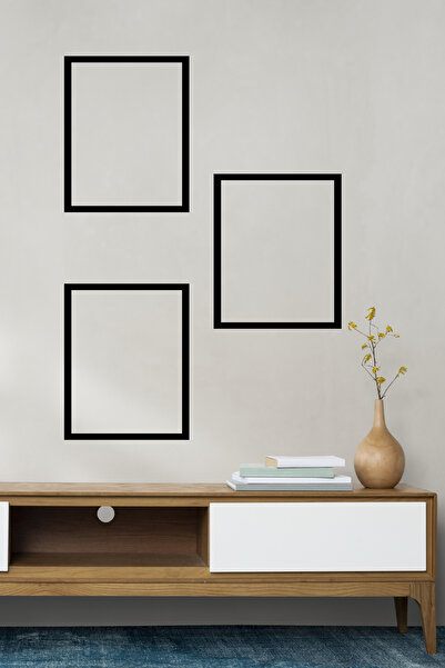Pİ AHŞAP ÇERÇEVE 15x20 AHŞAP SİYAH ÇERÇEVE 3 Lü
