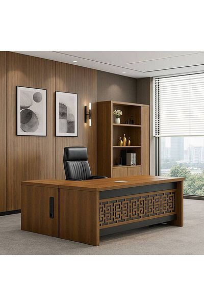Al Saada Home Wooden Office Desk - 120×80×75cm - Brown