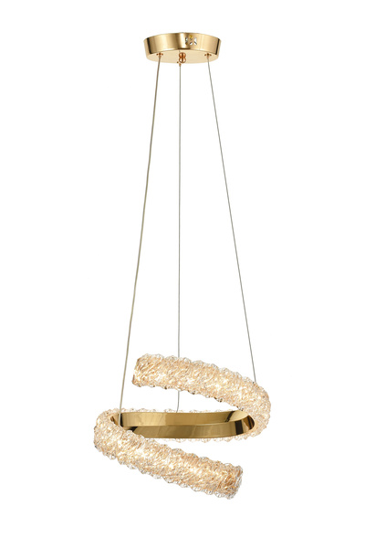 Avizemoda Milly 30 cm Dimmer Kumandalı 3 Renk Ledli (Sarı-Beyaz-Gün Işığı) Modern Akrilik Avize -Gold