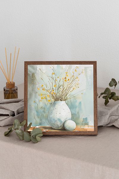 Dekorsiahome Pictură decorativă cu cadru din lemn Stervase