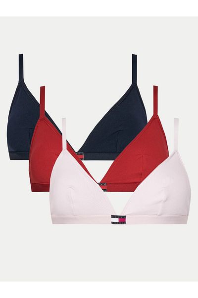 Tommy Hilfiger 3 Stück Limette Dreieckstasse (BH) für Frauen