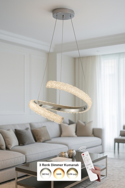 Avizemoda Milly 40 cm Dimmer Kumandalı 3 Renk Ledli (Sarı-Beyaz-Gün Işığı) Mo...