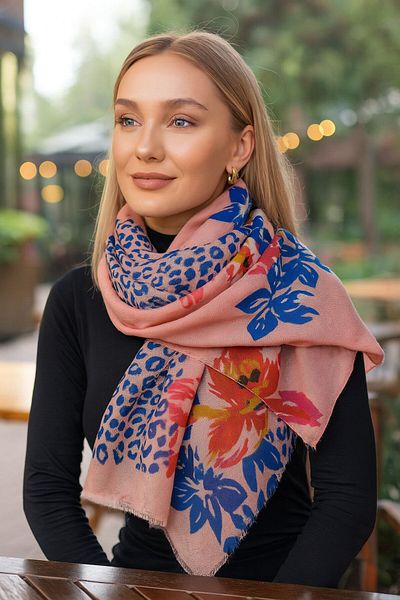 Axesoire 15220 Floral Patterned Powder Shawl