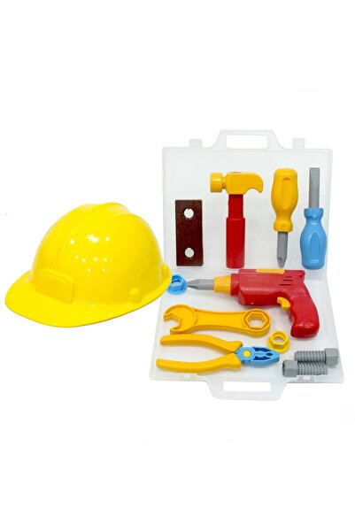 BYCEGU 55002 13 PARÇADAN OLUŞAN ÇANTALI BARETLİ MİNİK USTALAR İŞ BAŞINDA OYUN...