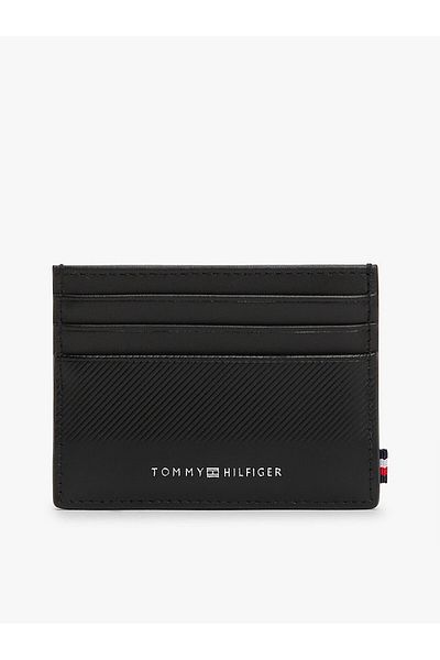 Tommy Hilfiger Th Foundation CC Holder Męski Czarny Uchwyt Na Karty Am0am13506bds