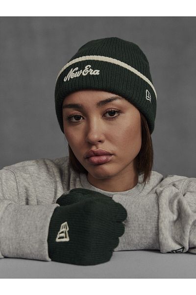 NEW ERA Комплект ръкавици и шапка E-touch в цвят каки 13745811
