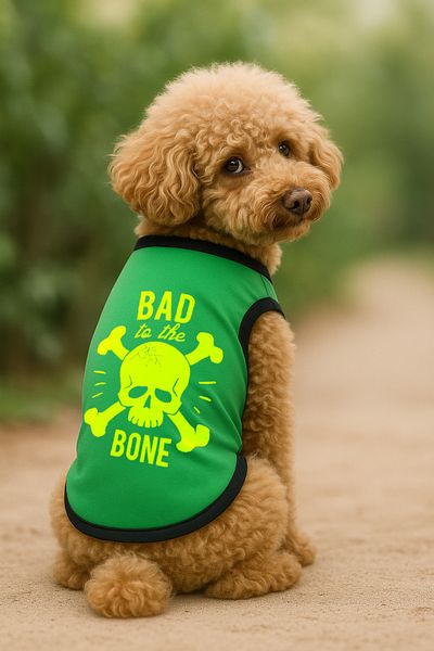 Monopetz New Season Dog and Cat Outfit - Green Bad to the Bone