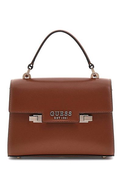 Guess Eco Aldith Mini Ball Hndle Flap Dámská hnědá mini taška Hwevg964178-cog