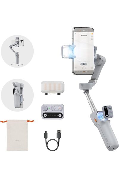 Hohem iSteady X3 3-axis Palm Foldable Smartphone Gimbal Stabilizer for iPhone with Extendable Rod