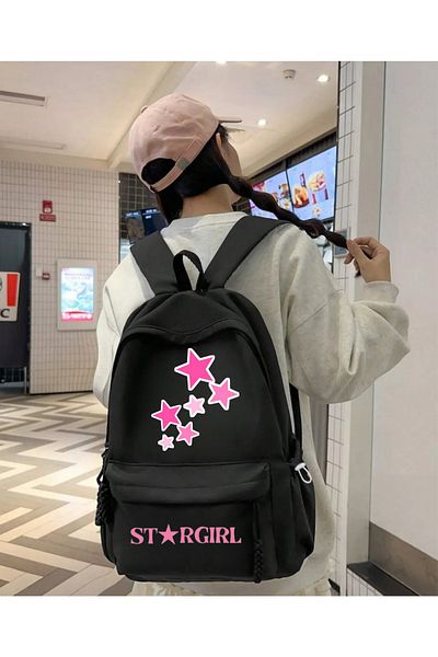 Touz Moda Σχολείο με στάμπα Star Girl, Dershane, Σακίδιο πλάτης μαθήματος
