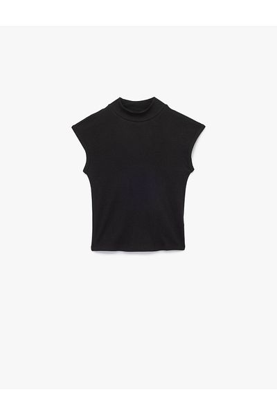 Koton Sleeveless Cotton Stand Collar T-Shirt