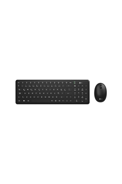 Lecoo Kw204 Kablosuz Türkçe Q Klavye Mouse Set 2.4ghz Sessiz Ergonomik Pil Dahil Siyah