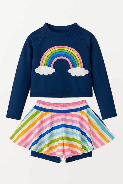 My Kids Wear Κοριτσίστικο μαγιό με λεπτομέρεια φούστας