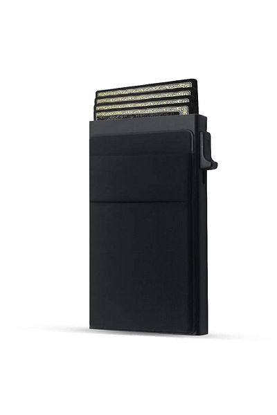 INNOVIO Portofel Pop-up pentru carduri INNOVIO® cu protectie RFID, Cardholder, Capacitate 7 carduri, Negru