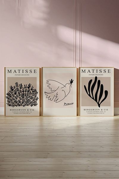Buka Shops Papiers Picasso Matisse 3 Picturi, Set Poster - Fără Cadru
