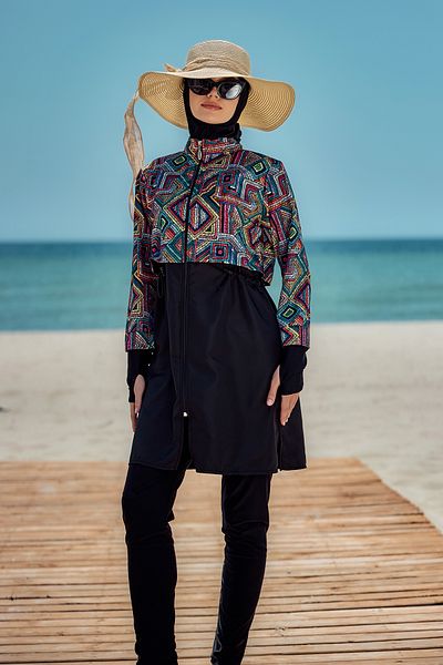 Remsa Mayo Full Covered Hijab Swimsuit Hale R2502 Kilim