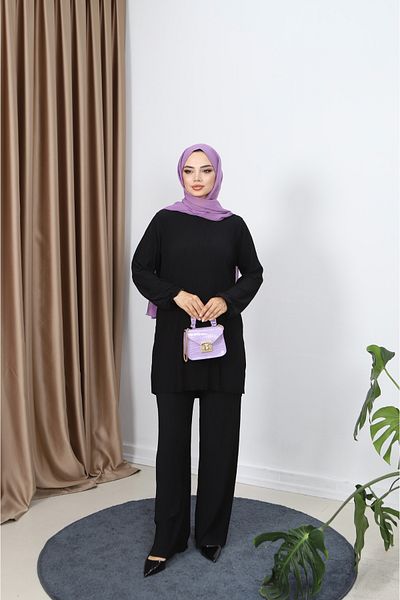 NİSUM MODA Διπλό Σετ με Παντελόνι Κρασί