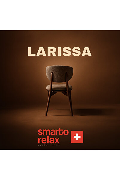 Smarto relax Larisa 2’li Sandalye — Ahşap Ayaklı, KahverengI