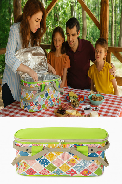 UYDEE Thermal Camping Picnic Food Carry Bag Picnic Basket Cooler Bag for Beach Car 24 L