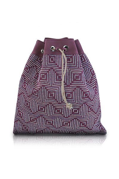 D'ylla Atelier Rucsac de damă din material textil din seria Toth cu detaliu din piele artificială 38x37 cm - Mithra Toth violet