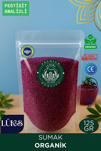 Ankara Organik Sumak Toz Organik - Yeni Mahsül,elenmiş (RHUS CORİARİA) 125 gr