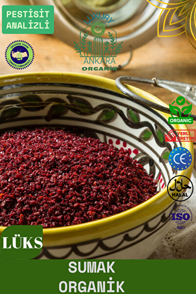Ankara Organik Sumak Toz Organik - Yeni Mahsül,elenmiş (RHUS CORİARİA) 125 gr