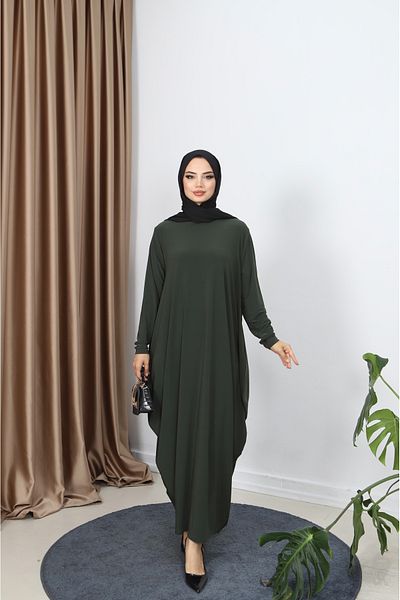 NİSUM MODA Bat Sleeve Dress