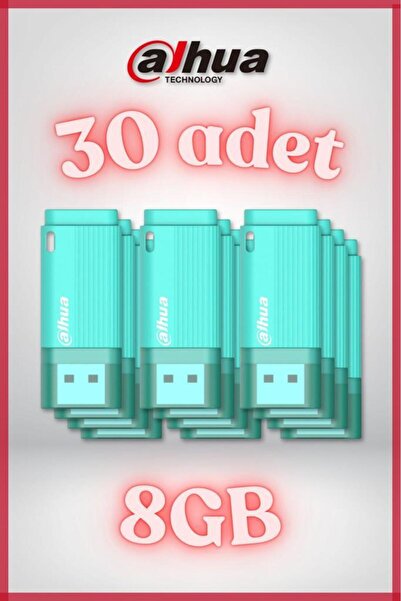 DAHUA 30 Adet 8GB Kapaklı USB Flash Bellek U126 Yeşil