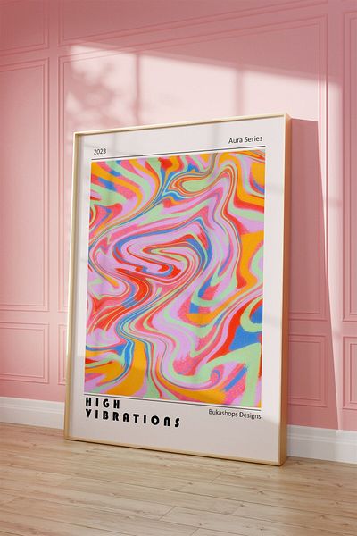Buka Shops High Vibrations Aura Painting, Poster - Fără cadru