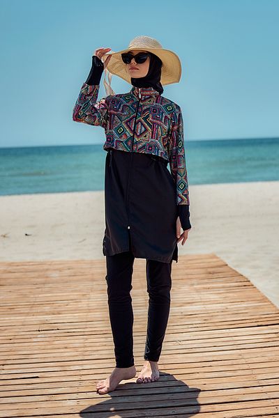 Remsa Mayo Full Covered Hijab Swimsuit Hale R2502 Kilim