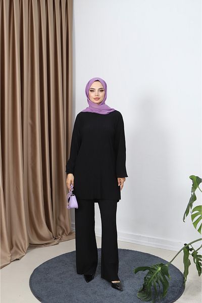 NİSUM MODA Διπλό Σετ με Παντελόνι Κρασί