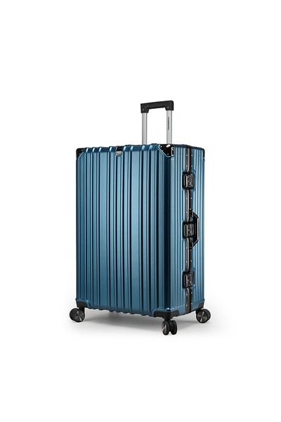 CABIN PRO Trolley Bag - Pc Hard Shell - Medium Luggage - Spinner Wheels - Aluminum Frame - Blue