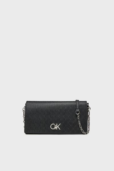 Calvin Klein Women's Brand Logo Adjustable Chain Strap Black Shoulder Bag K60K 613141 -0Gj