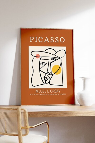 Buka Shops Picasso Musee D'orsay Red Tablo, Poster - Çerçevesiz