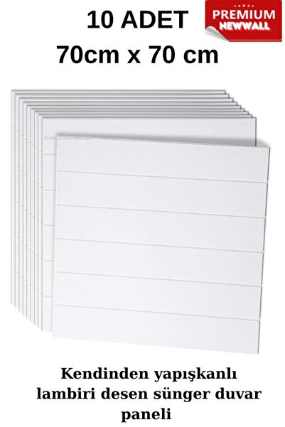Renkli Duvarlar 70x70cm 10 Adet  Arkası Yapışkanlı Sünger Esnek Kırılmaz Sili...