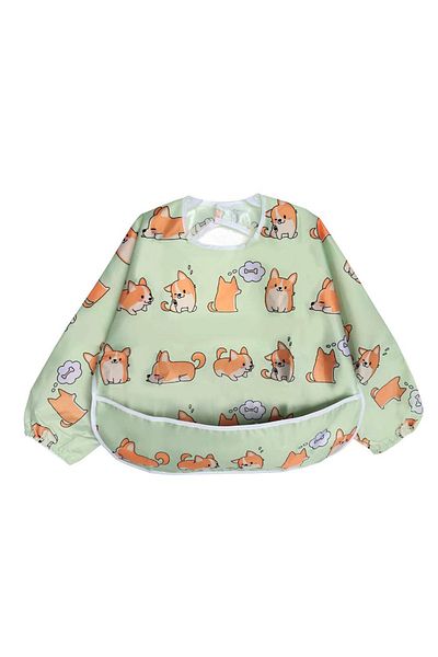 BEBİS Set of 2 Baby Food Bibs 0-2 Years |   Wearable Sleeves and Animal Pattern |   Waterproof