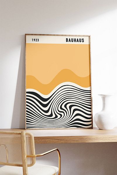 Buka Shops Yellow Wave 1923 Pictură, Poster - Fără cadru