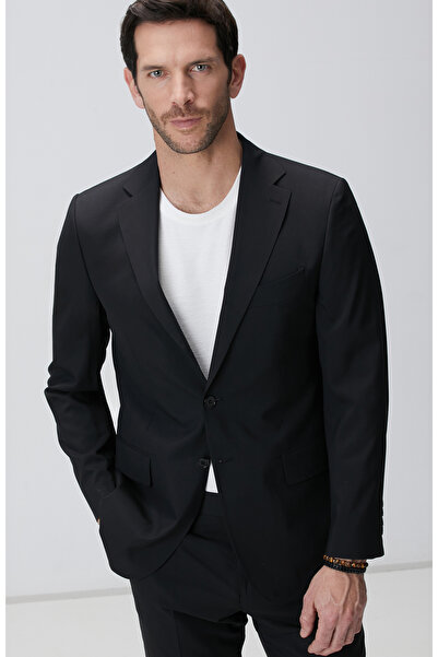 Network Siyah Lımıted Yün İpek Karışımlı Takım Elbise