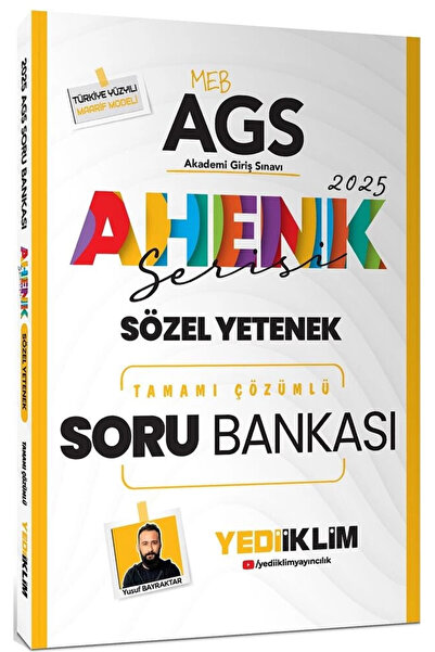 Yediiklim Yayınları 2025 MEB AGS Ahenk Serisi Sözel Yetenek Tamamı Çözümlü So...