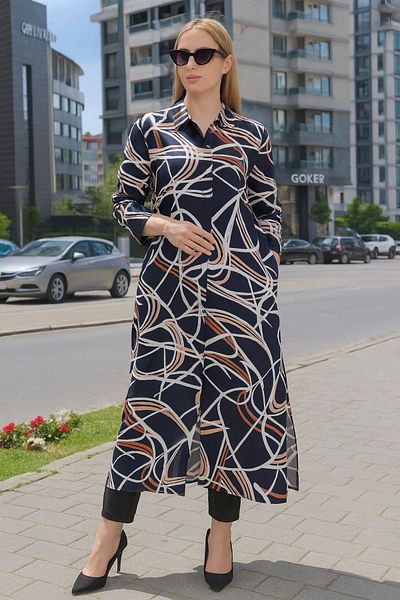 MODA Viscose Shirt Dress, Viscose Dress, Dress, Summer Dress, Slit Dress