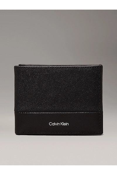 Calvin Klein Men's Black Logo Leather Wallet