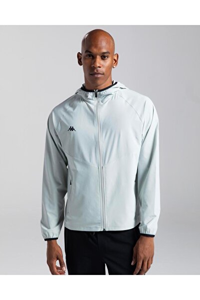 Kappa Logo Mount Men's Gray Comfort Fit Zippered Tracksuit Top