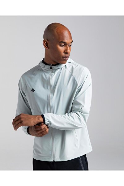 Kappa Logo Mount Men's Gray Comfort Fit Zippered Tracksuit Top