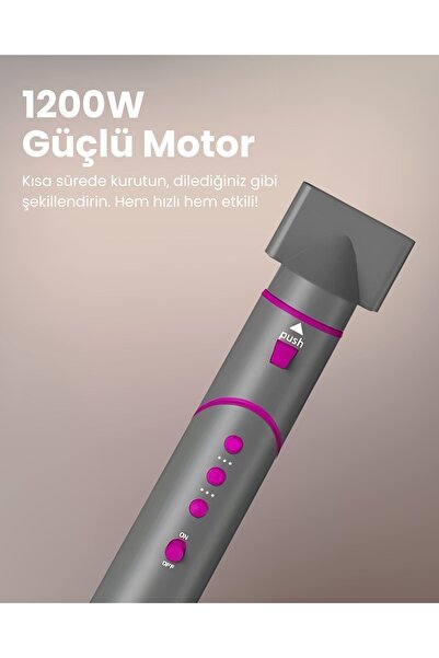 Mieco Aria 8 in 1 Hair Drying and Styling Set with Ion Feature - Pink