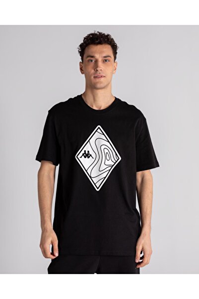 Kappa Nigraph Erkek Siyah Regular Fit Tişört