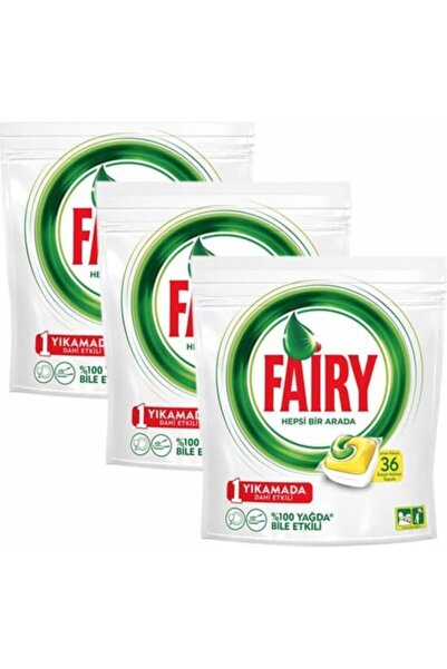 Fairy Hepsi Bir Arada 36 Li Bulaşık Makinesi Tableti 3 Adet