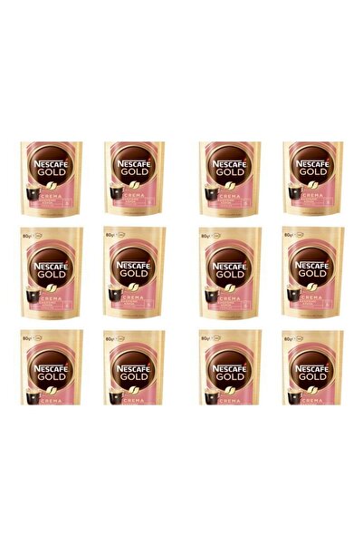 Nescafe Gold Crema 80 Gr Ekonomik Paket 12x80 Gr